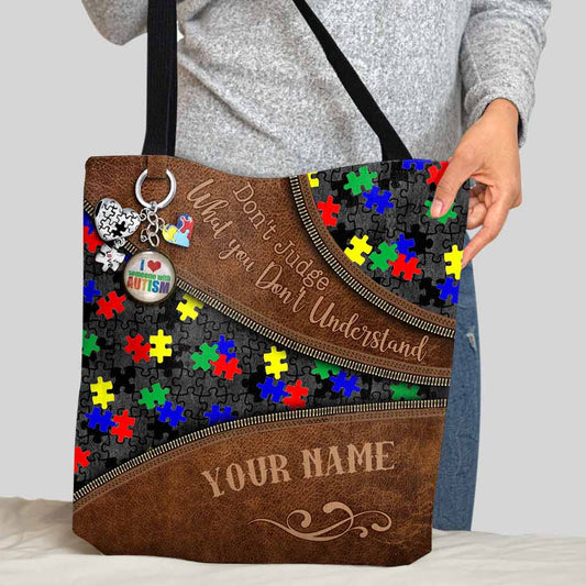 Don't Judge What You Don't Understand - Autism Awareness Personalized  Tote Bag