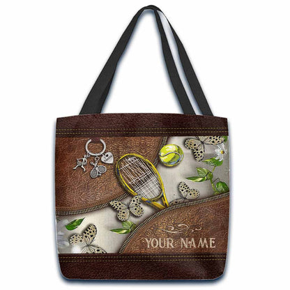 Love Tennis Personalized  Tote Bag