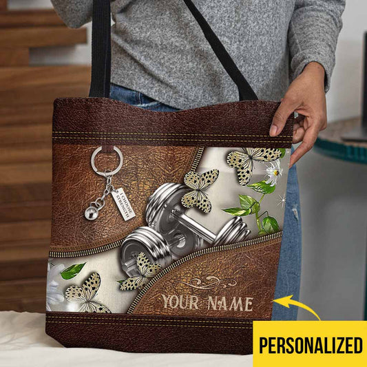 Strong Is Beautiful - Weight Lifting Personalized  Tote Bag