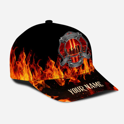 Never Forget - Firefighter Personalized Classic Cap With Printed Vent Holes