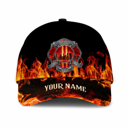 Never Forget - Firefighter Personalized Classic Cap With Printed Vent Holes