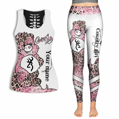 Country Girl - Personalized Hunting Hollow Tank Top and Leggings