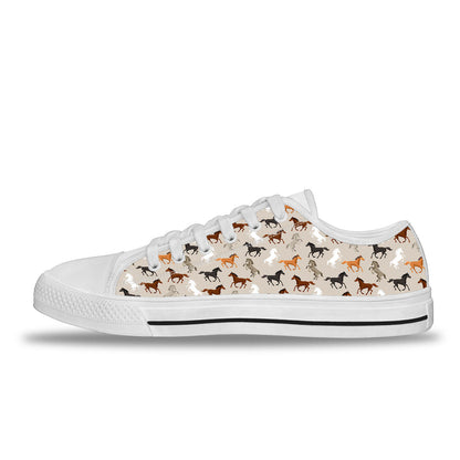 Retro Horses Horse Low Top Shoes