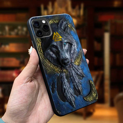 Viking Wolf - Phone Case With 3D Pattern Print