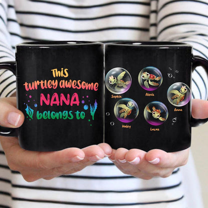 Turtley Awesome Nana - Personalized Grandma Mug