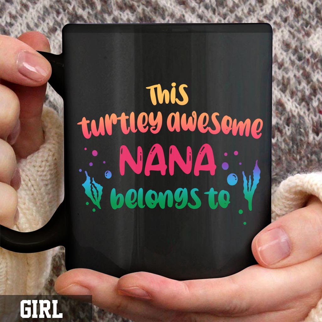 Turtley Awesome Nana - Personalized Grandma Mug