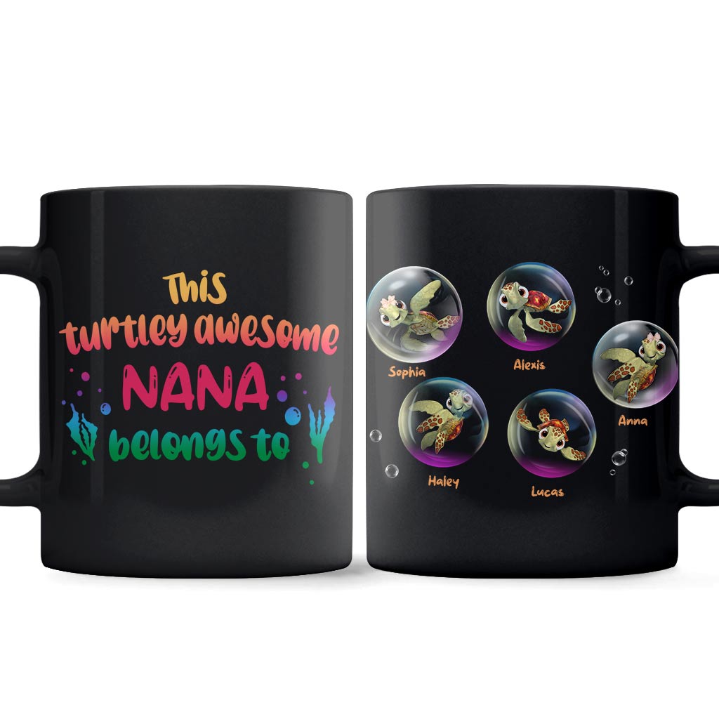 Turtley Awesome Nana - Personalized Grandma Mug