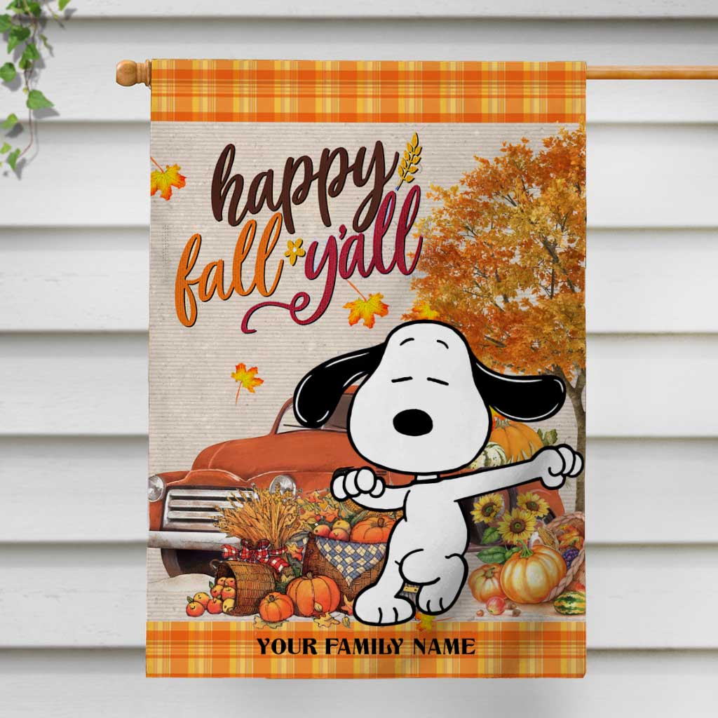 Happy Fall - Personalized Fall House Flag