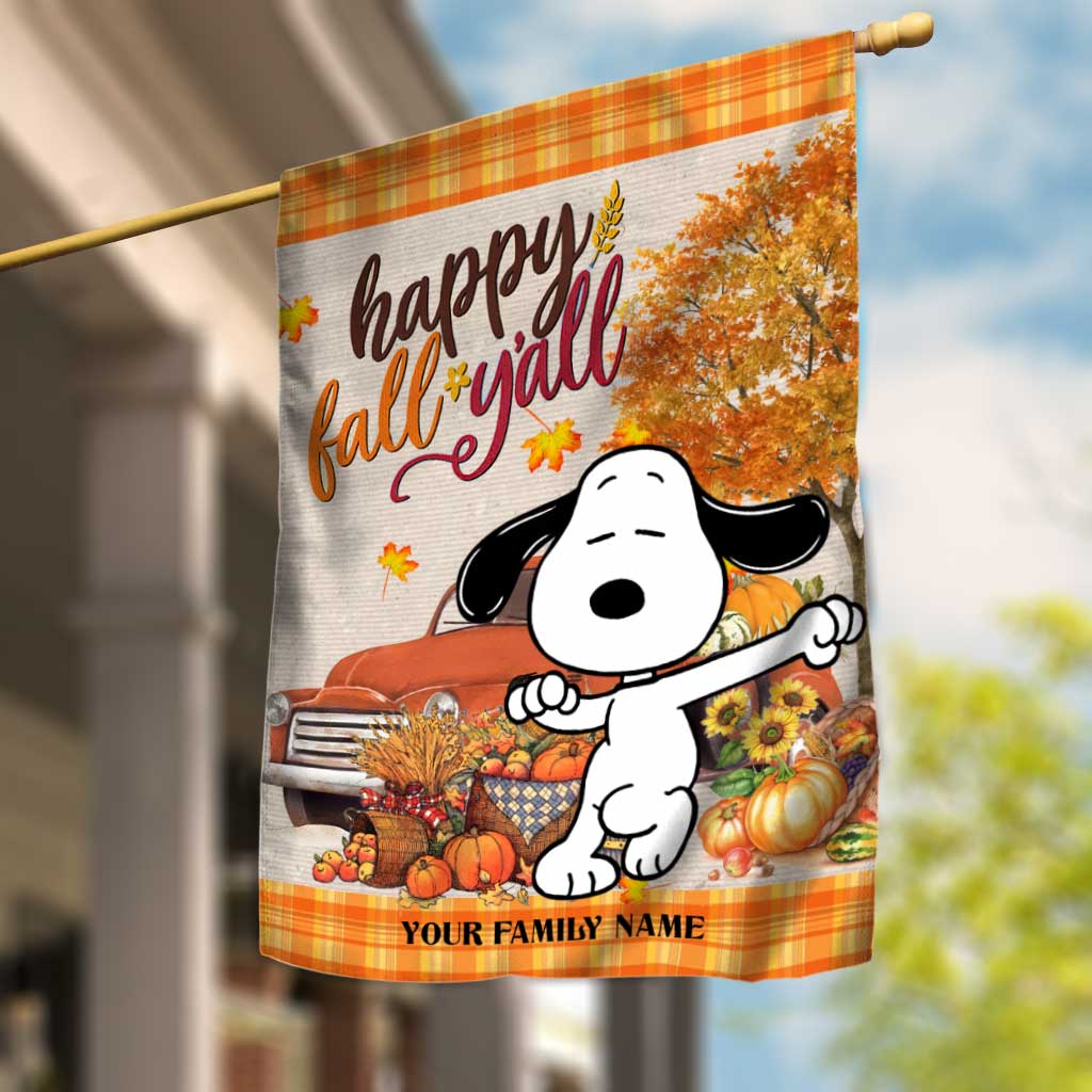 Happy Fall - Personalized Fall House Flag