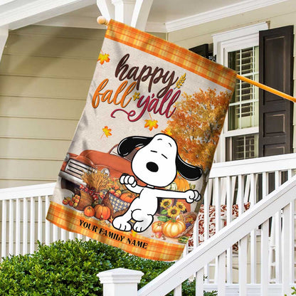 Happy Fall - Personalized Fall House Flag