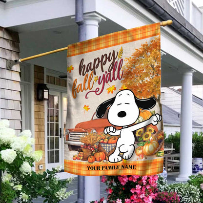 Happy Fall - Personalized Fall House Flag