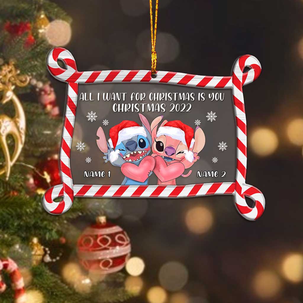 All I Want For Christmas Is You - Personalized Christmas Ohana Layers Mix Ornament