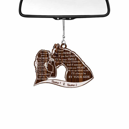 I Know I'm Just A Horse - Personalized Transparent Car Ornament