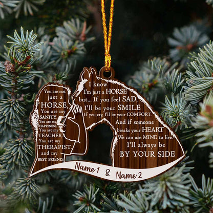 I Know I'm Just A Horse - Personalized Ornament (Printed On Both Sides)