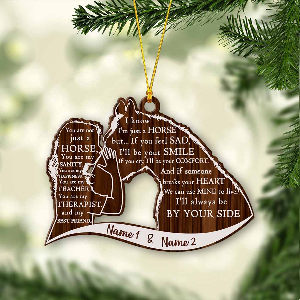 I Know I'm Just A Horse - Personalized Horse Ornament (Printed On Both Sides)