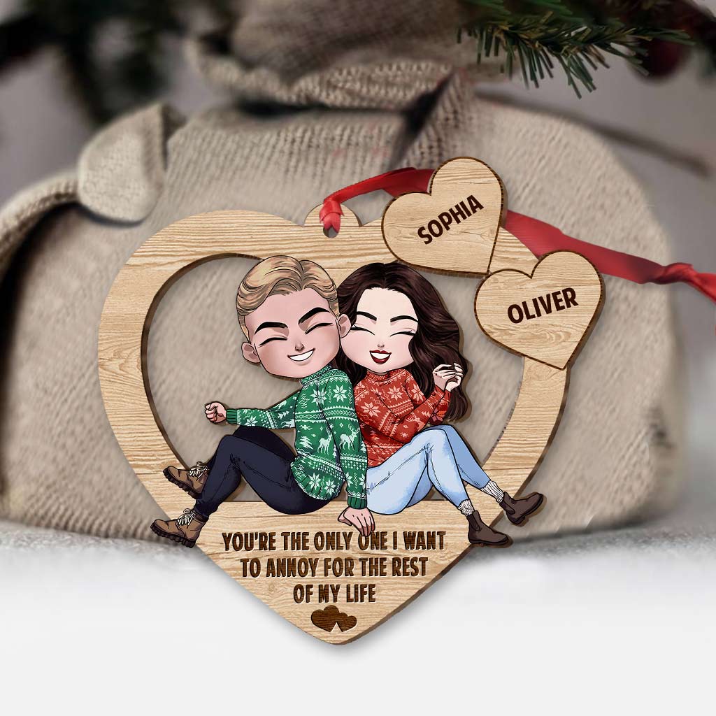 You're The Only One I Want To Annoy - Personalized Christmas Couple Ornament