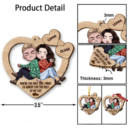 You're The Only One I Want To Annoy - Personalized Christmas Couple Ornament