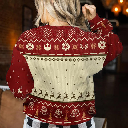 I Don't Do Matching Sweaters - Personalized Christmas The Force Sweater