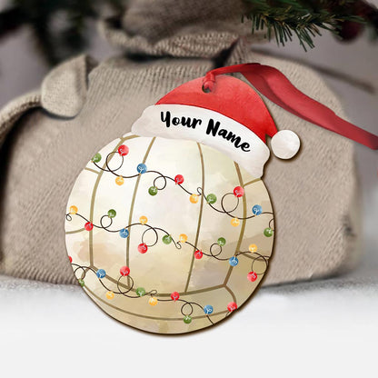 Sport Lovers - Personalized Christmas Volleyball Ornament (Printed On Both Sides)