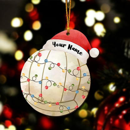 Sport Lovers - Personalized Christmas Volleyball Ornament (Printed On Both Sides)