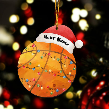 Sport Lovers - Personalized Christmas Basketball Ornament (Printed On Both Sides)