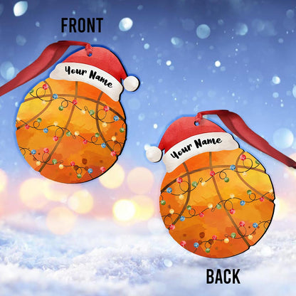 Sport Lovers - Personalized Christmas Basketball Ornament (Printed On Both Sides)