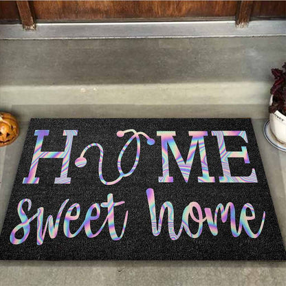 Home Sweet Home - Nurse Coir Pattern Print Doormat