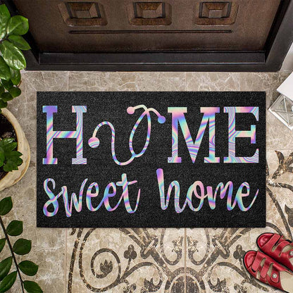 Home Sweet Home - Nurse Coir Pattern Print Doormat