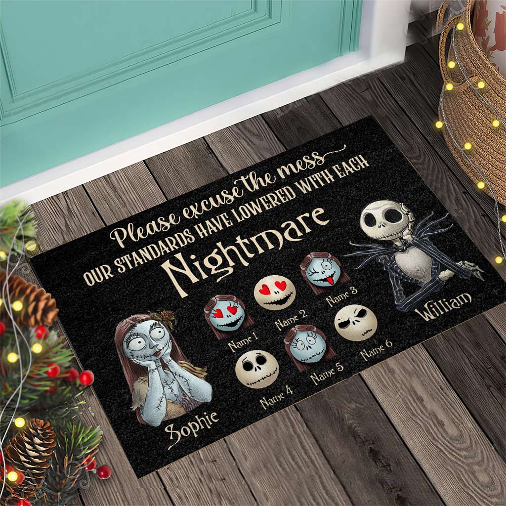 Please Excuse The Mess - Personalized Nightmare Doormat