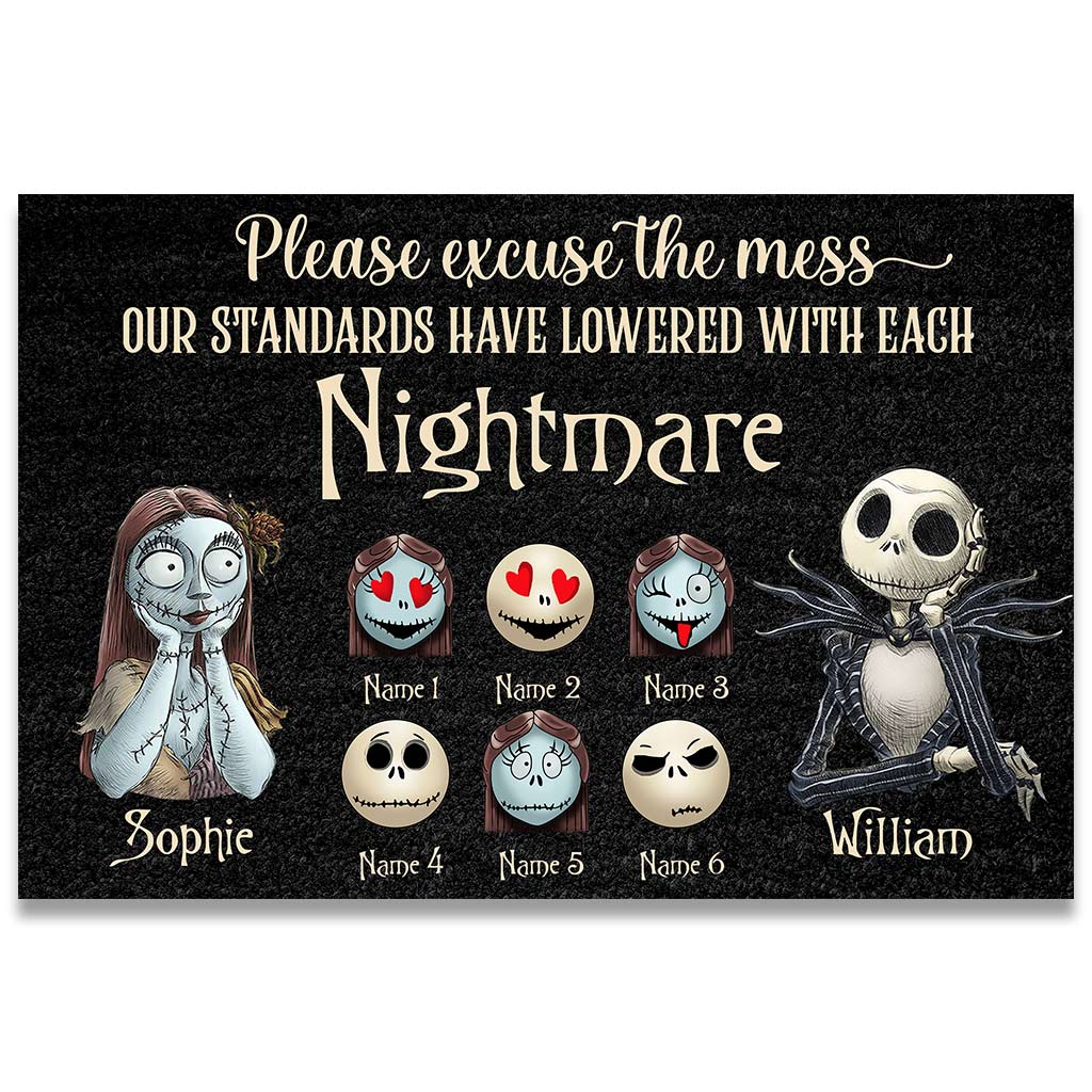 Please Excuse The Mess - Personalized Nightmare Doormat