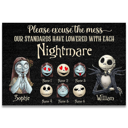 Please Excuse The Mess - Personalized Nightmare Doormat