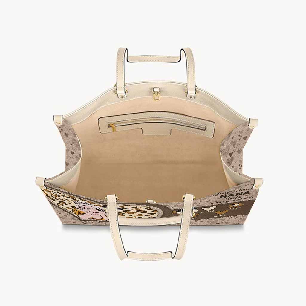 Important Nana Stuff - Personalized Mother's Day Leather Handbag