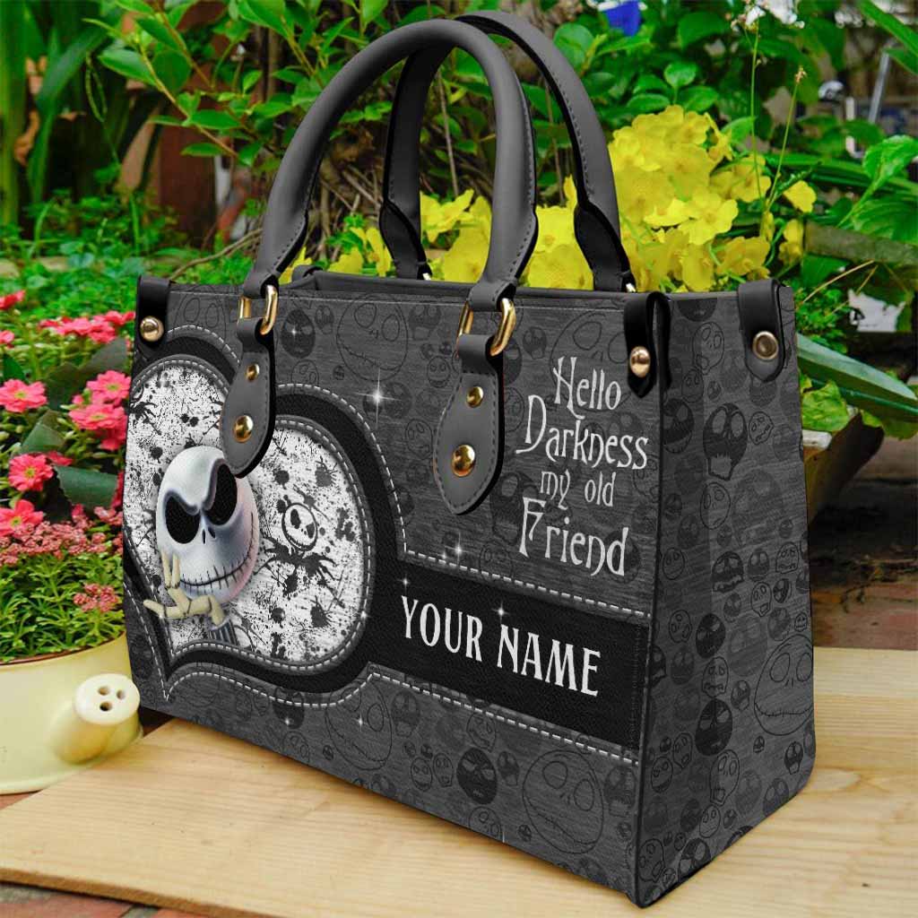 Hello Darkness Nightmare - Personalized Leather Handbag