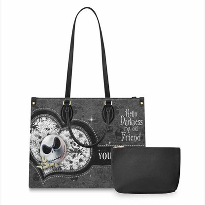 Hello Darkness Nightmare - Personalized Leather Handbag