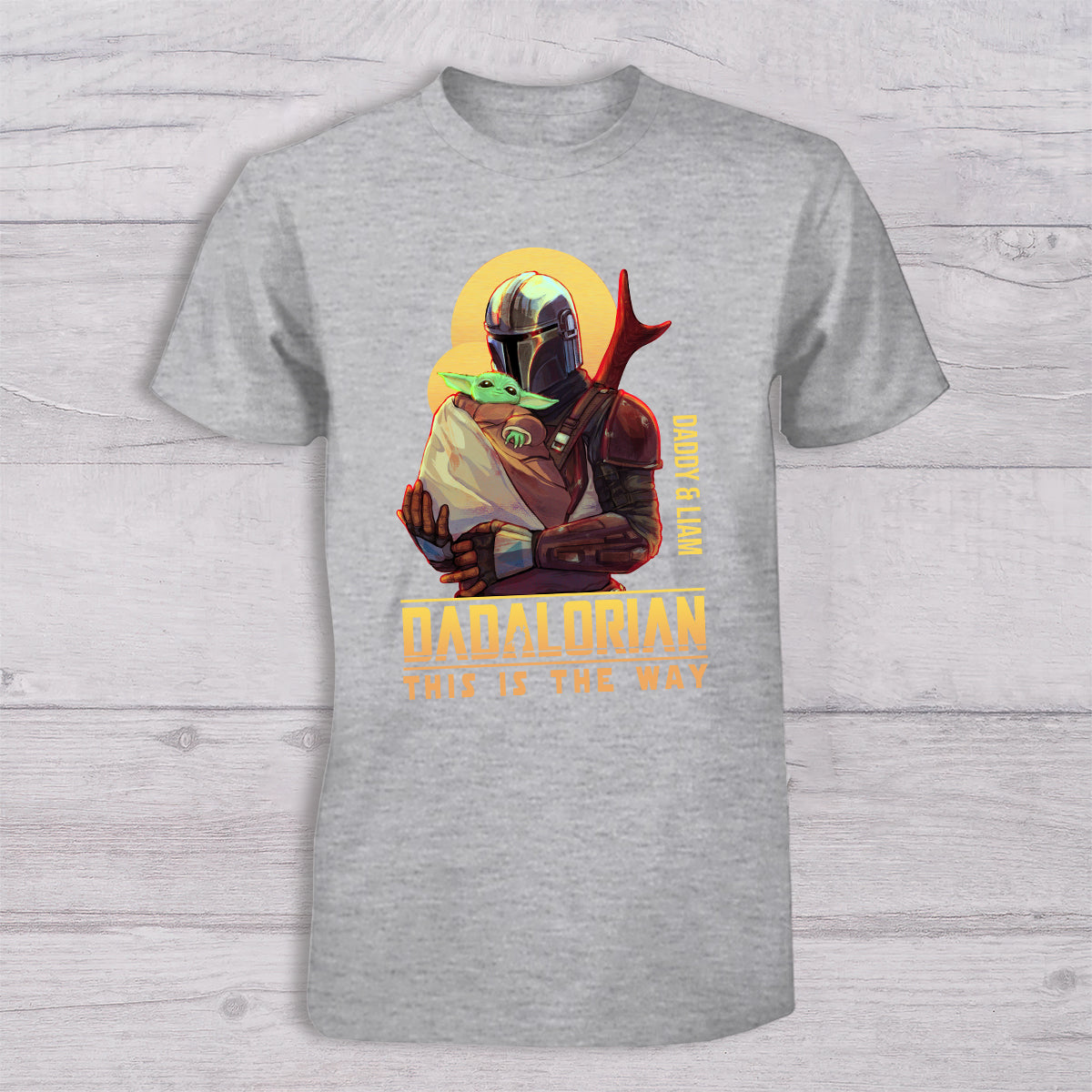 Dadalorian - Personalized The Force T-shirt And Baby Onesie