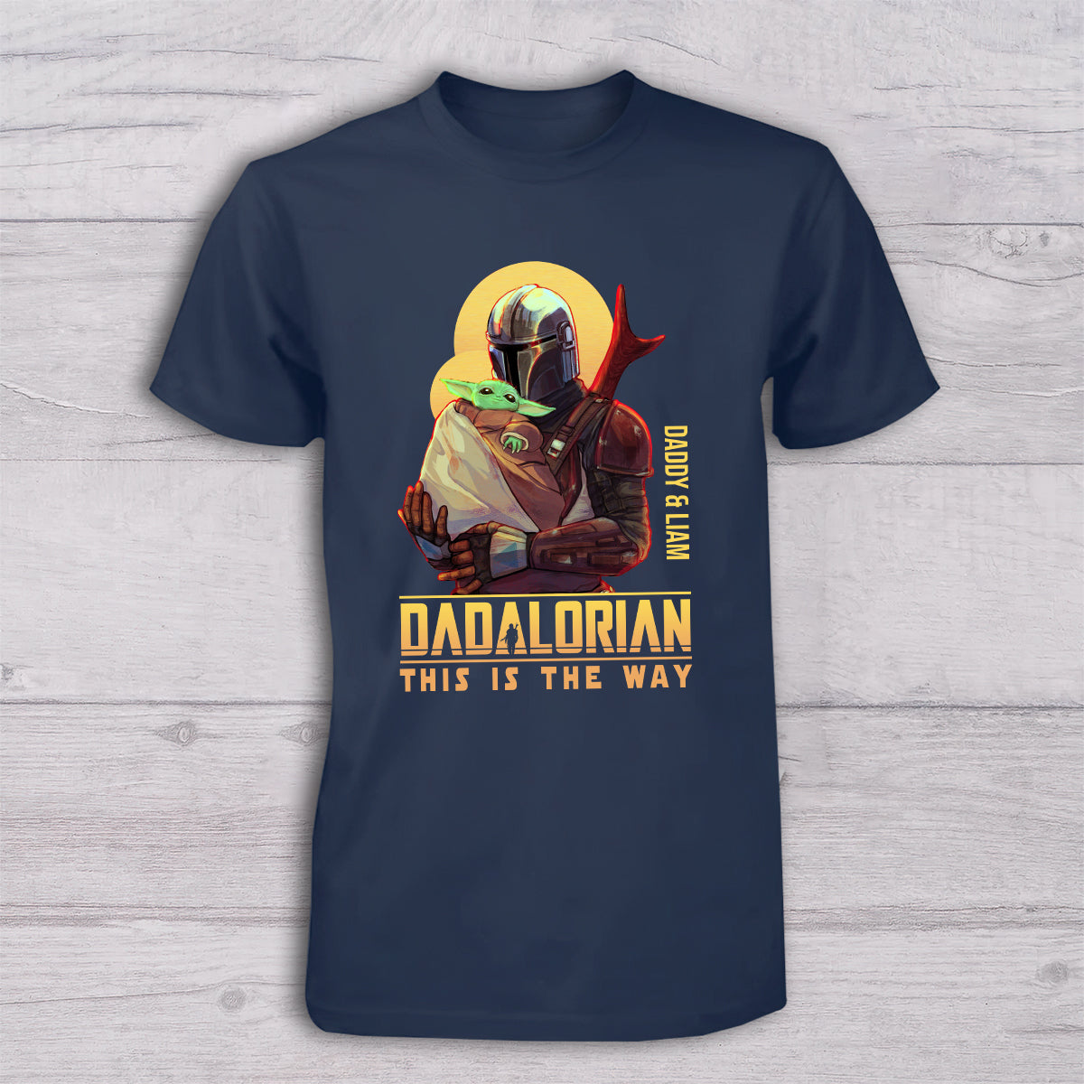 Dadalorian - Personalized The Force T-shirt And Baby Onesie
