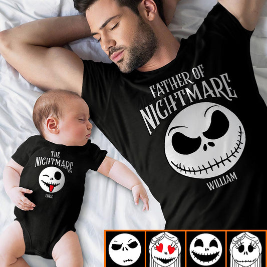 Father Of Nightmare - Personalized Father T-shirt And Baby Onesie