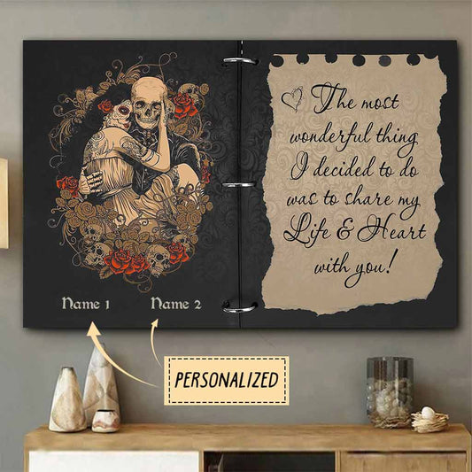 I Love You - Skull Personalized Poster