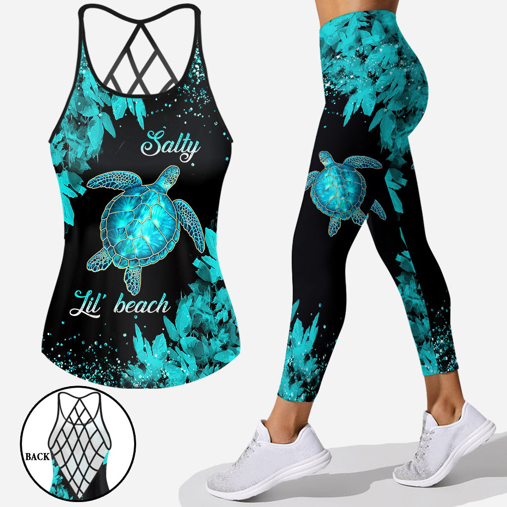 Salty Lil' Beach - Turtle Cross Tank Top and Leggings