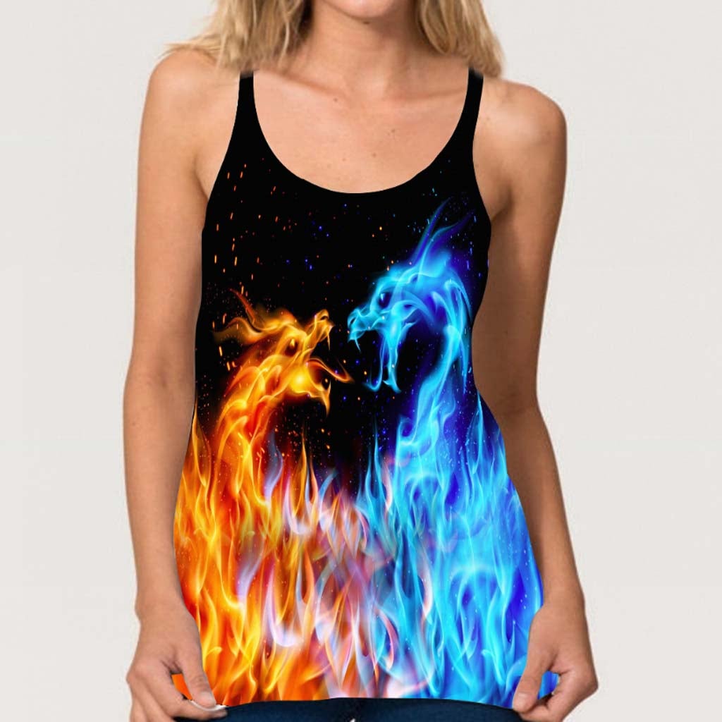 Cold Flame - Dragon Cross Tank Top