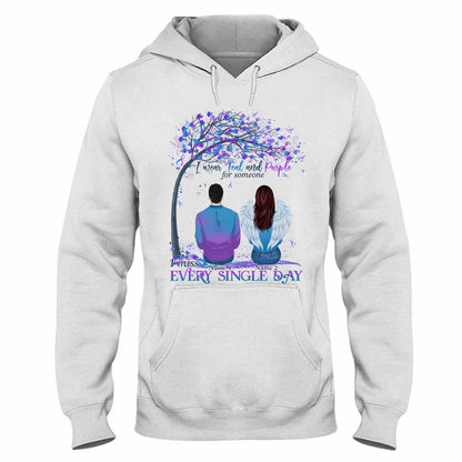 I Wear Teal And Purple - Suicide Prevention Personalized T-shirt And Hoodie