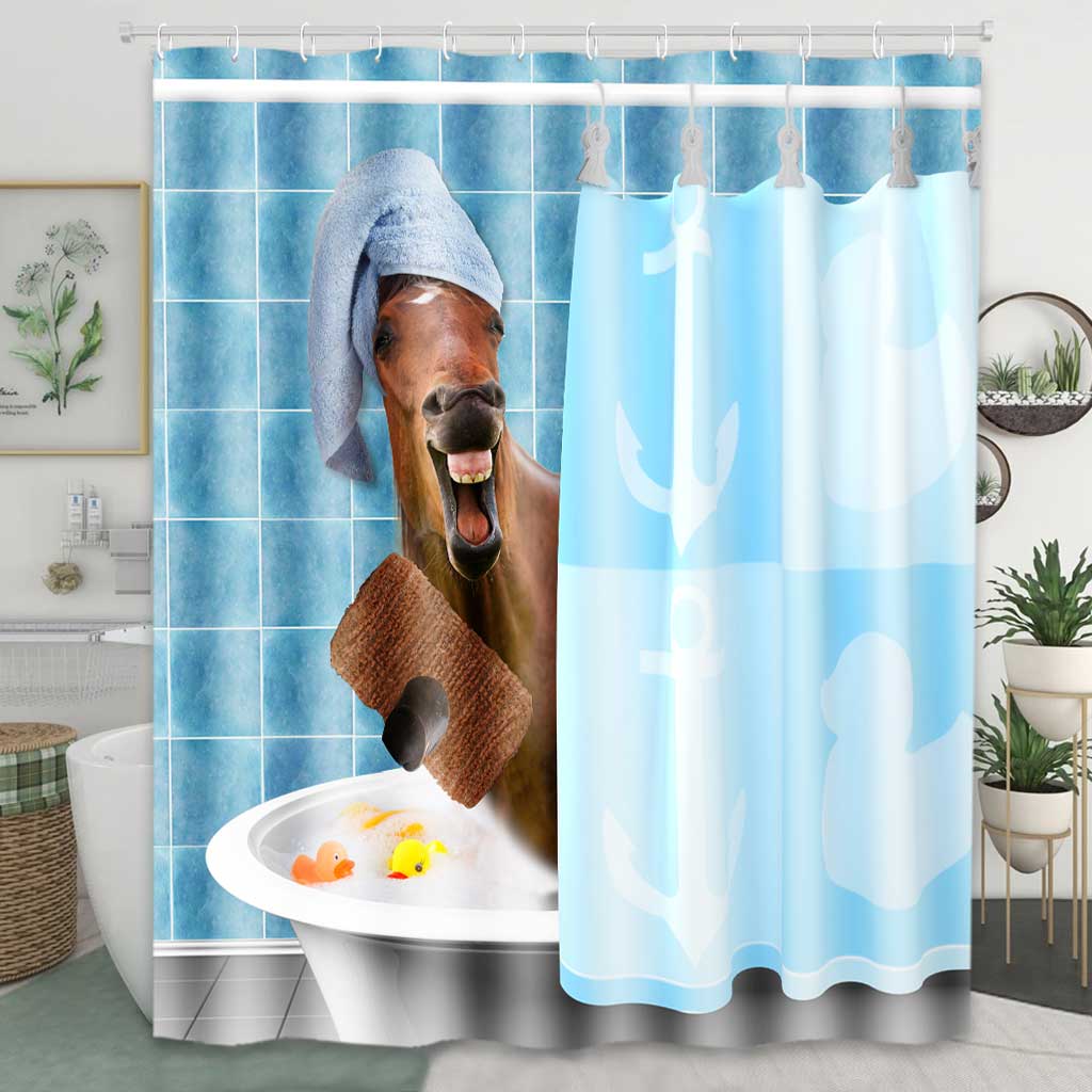 Get Naked - Horse Shower Curtain