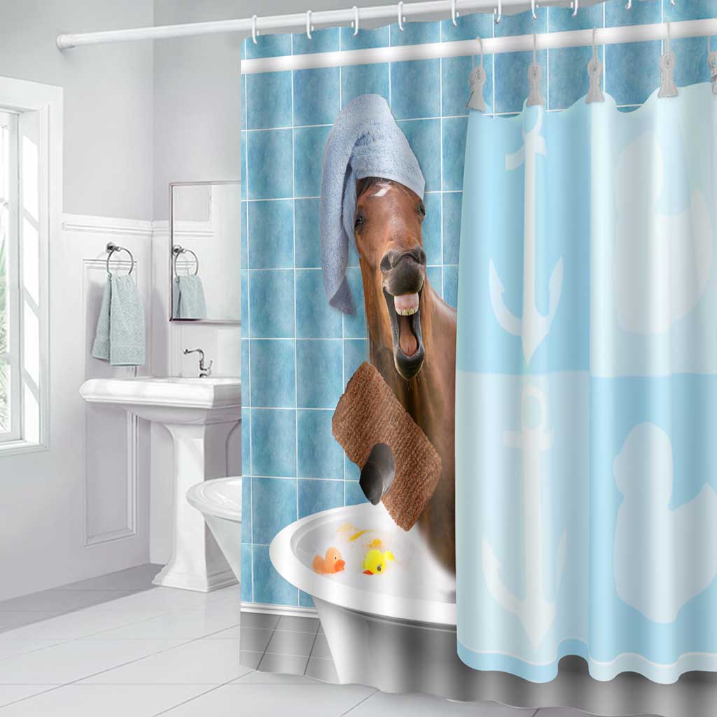 Get Naked - Horse Shower Curtain