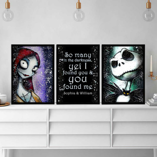 So Many In The Darkness - Personalized Couple Nightmare Poster & Canvas Set