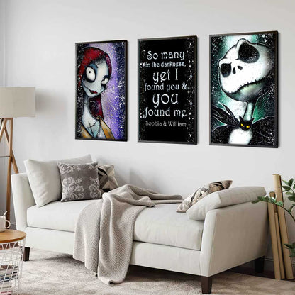 So Many In The Darkness - Personalized Couple Nightmare Poster & Canvas Set