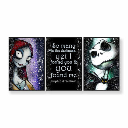 So Many In The Darkness - Personalized Couple Nightmare Poster & Canvas Set