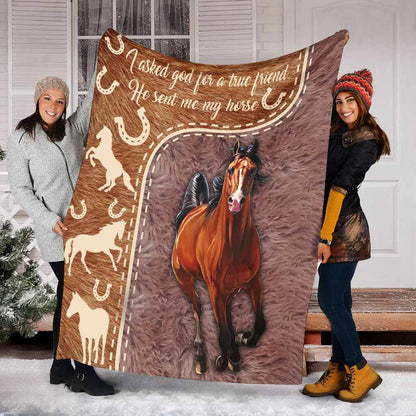 I Asked God For A True Friend - Horse Blanket