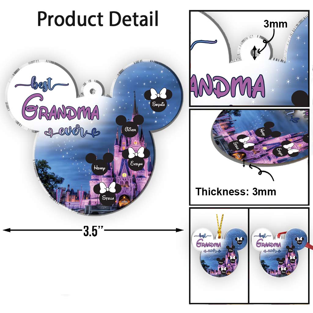 Magical Mamaw - Personalized Christmas Grandma Transparent Ornament