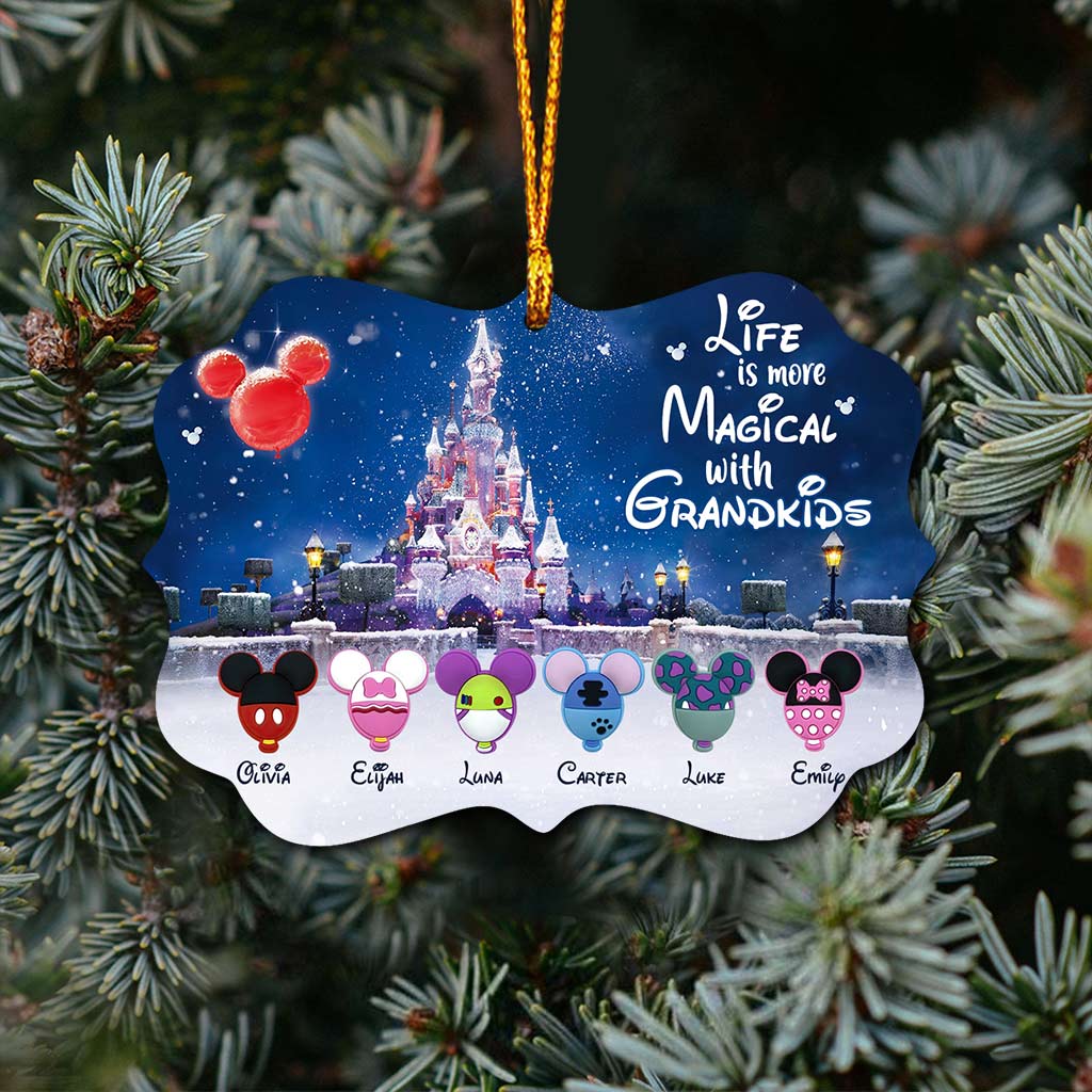 Best Grandma Ever - Personalized Christmas Grandma Ornament (Printed On Both Sides)