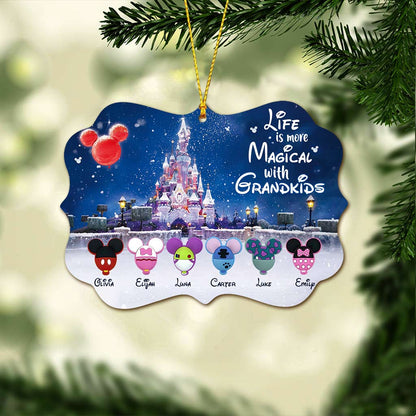 Best Grandma Ever - Personalized Christmas Grandma Ornament (Printed On Both Sides)